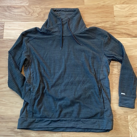 Columbia, XL, Long Sleeve, Cowl Neck Pullover Sweater, Gray - Picture 3 of 11